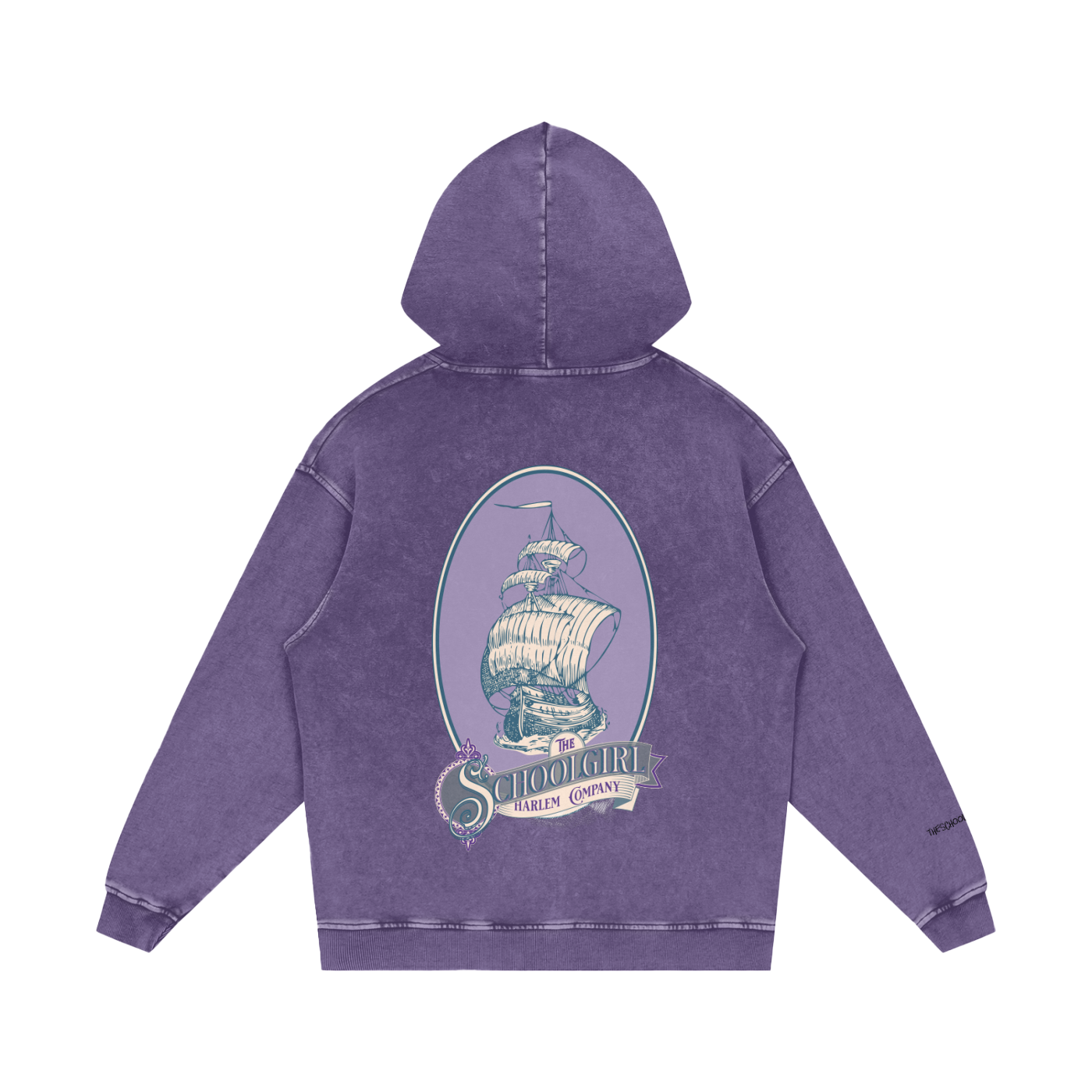 Snow Washed Loose Cotton Hoodie