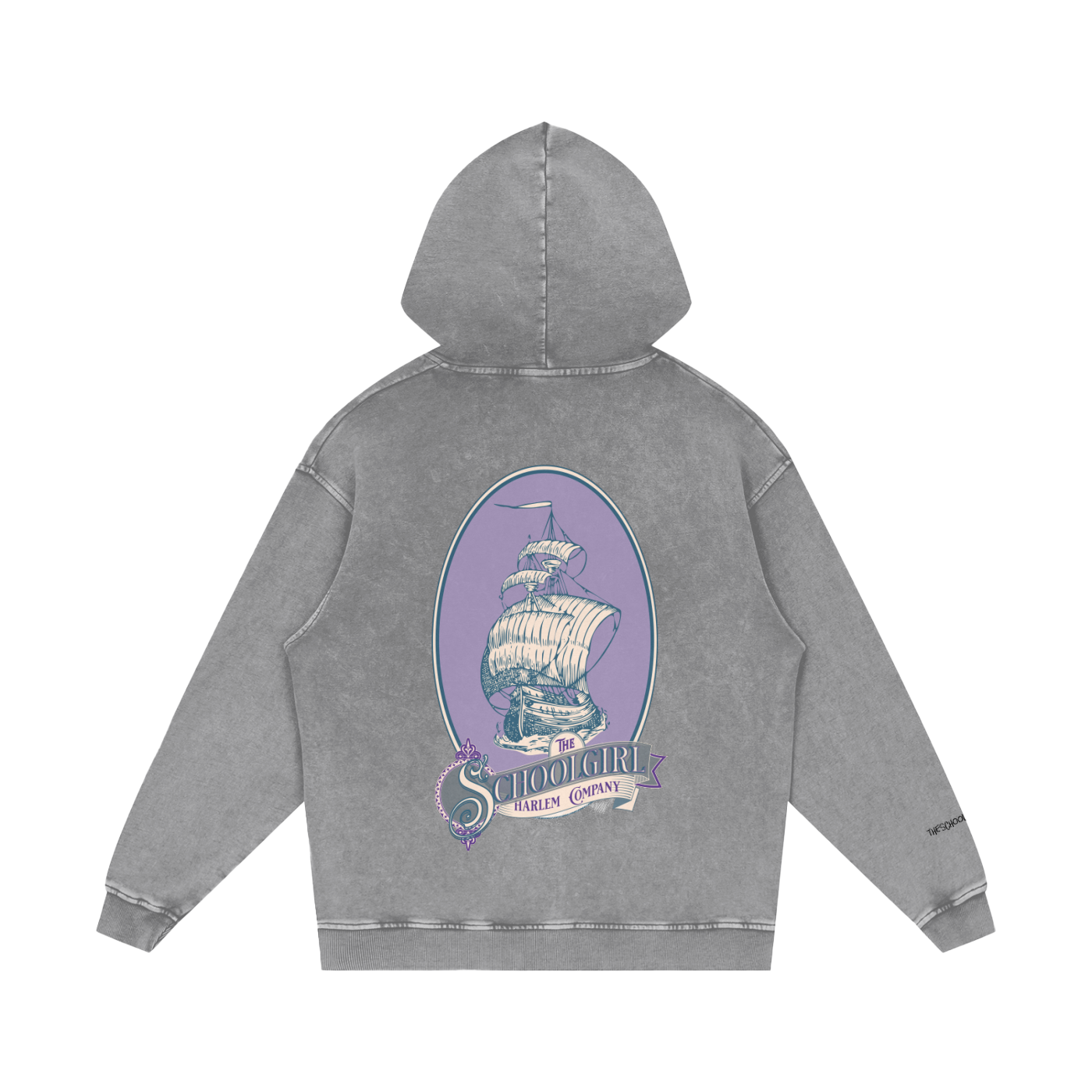Snow Washed Loose Cotton Hoodie