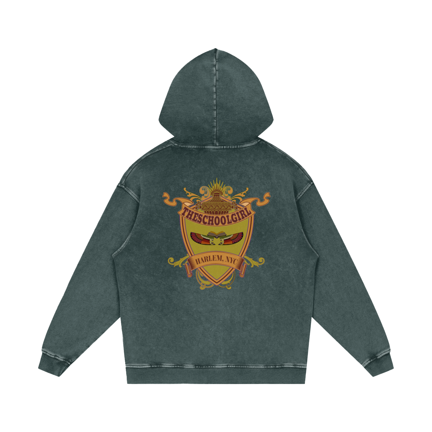 Snow Washed Loose Cotton Hoodie
