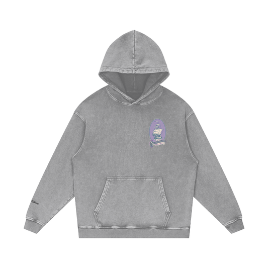 Snow Washed Loose Cotton Hoodie