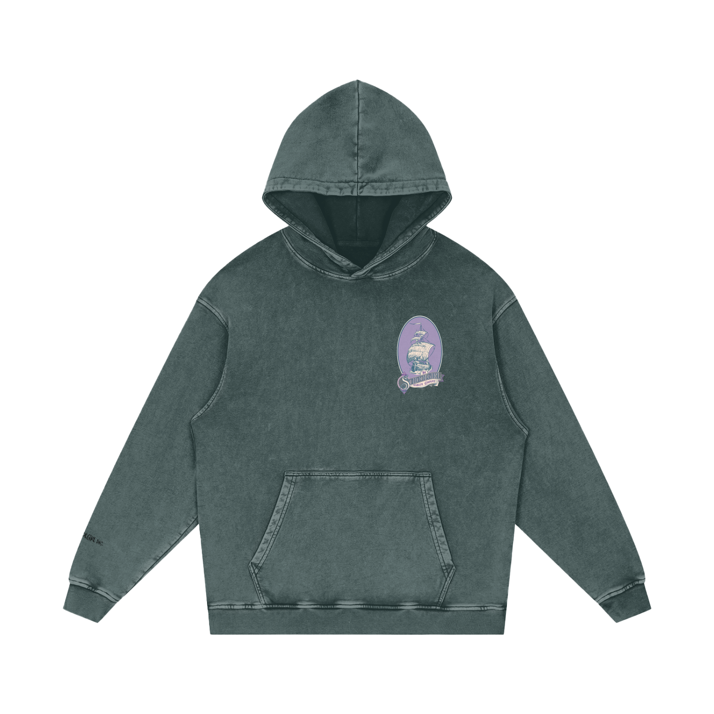 Snow Washed Loose Cotton Hoodie