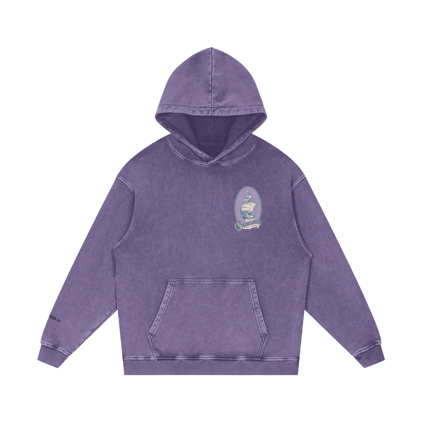 Snow Washed Loose Cotton Hoodie
