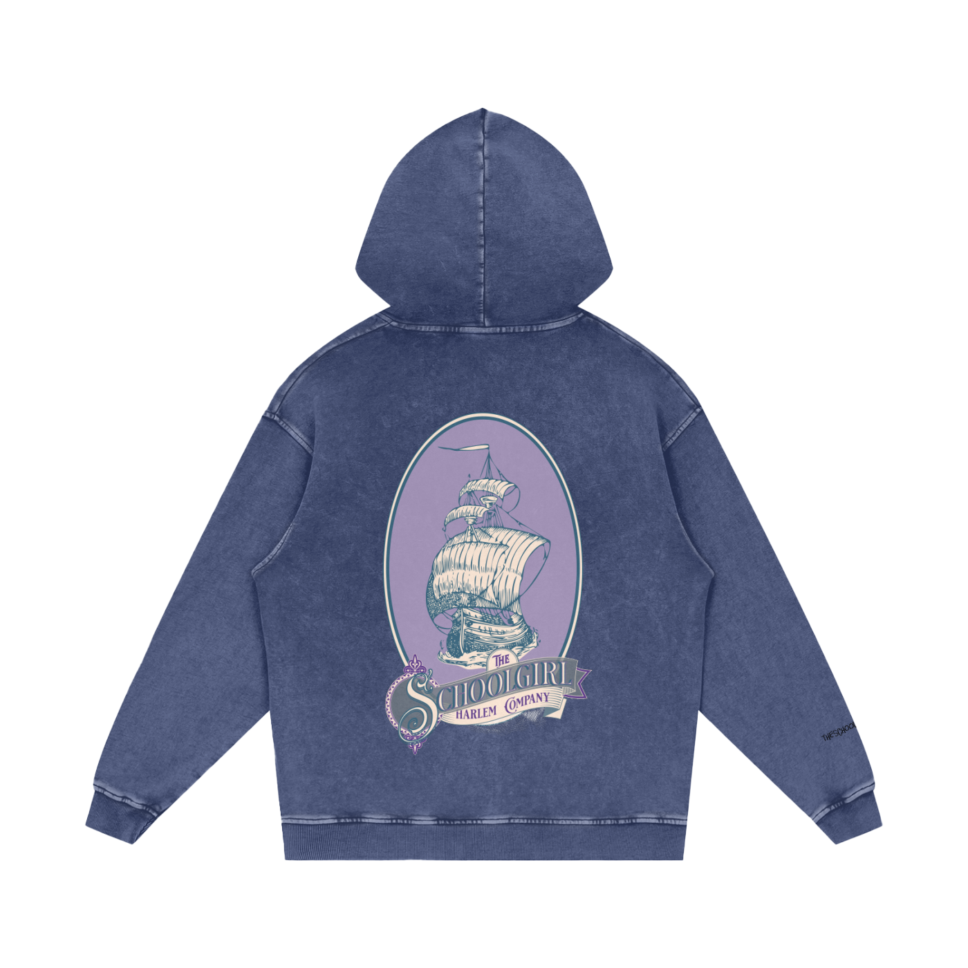 Snow Washed Loose Cotton Hoodie