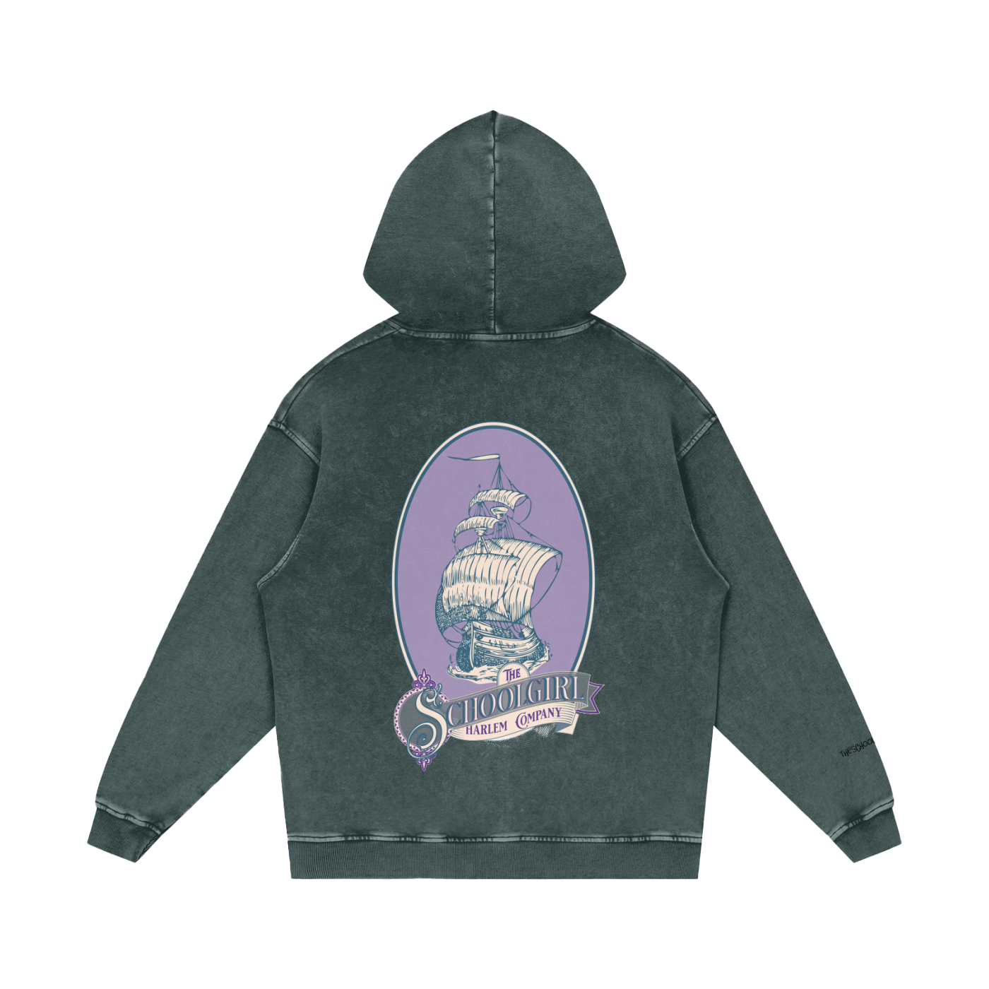 Snow Washed Loose Cotton Hoodie