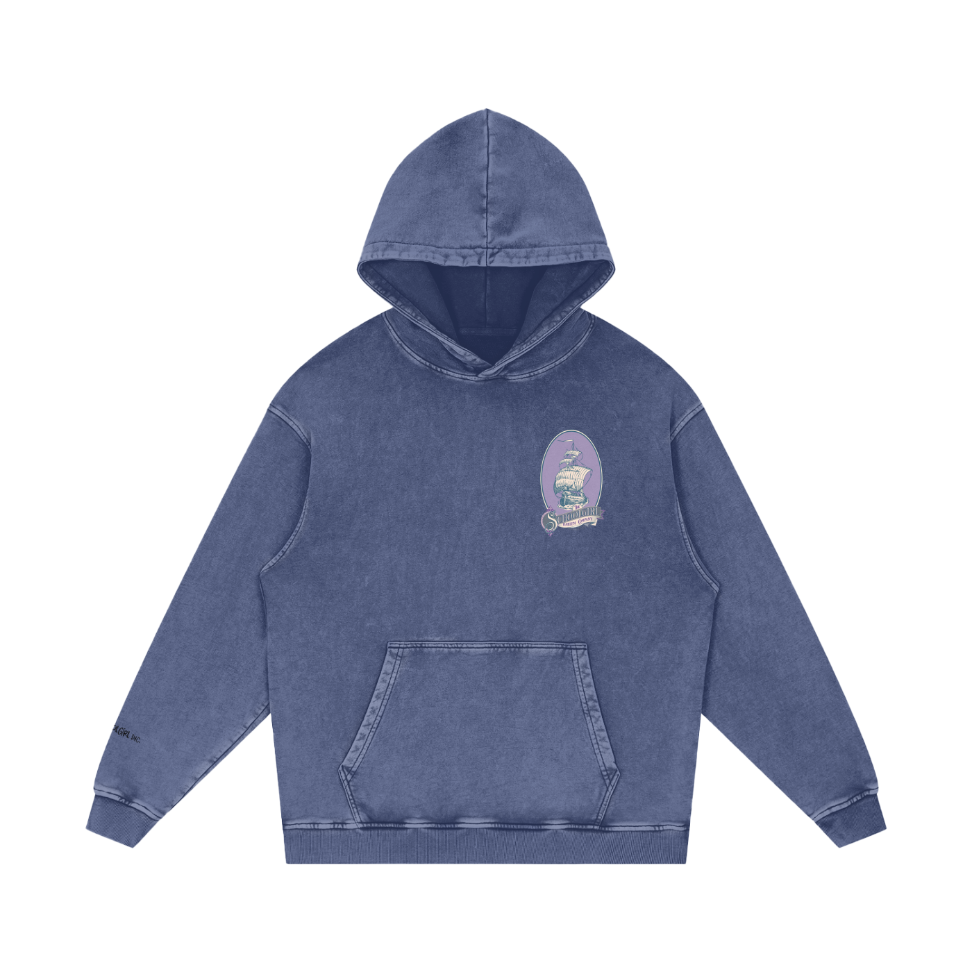Snow Washed Loose Cotton Hoodie